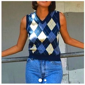 John Galt Navy Riley Sweater Vest